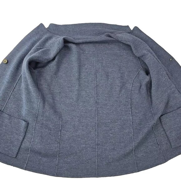 Maurizio Baldassari Brera Reversible Knit Wool Swacket Blazer Cardigan 52 M - Picture 15 of 16